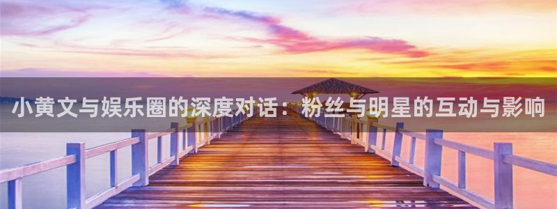 mg不朽情缘平台注册入口：小黄文与娱乐圈的深度对话：粉丝与明星的互动与影响
